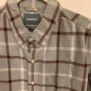 Bonobos Burgundy Check Button Down